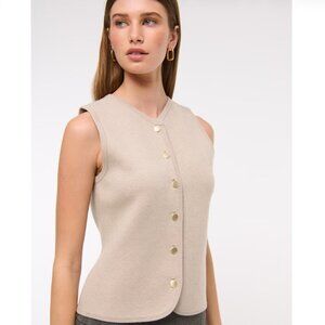 Abercrombie Mara High-V LuxeLoft Sweater Vest, Medium